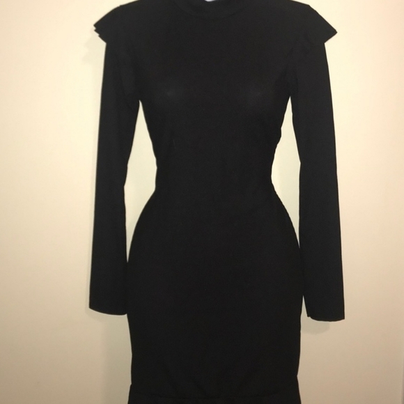 NEW! Black Ruffle Dress - Picture 1 of 3